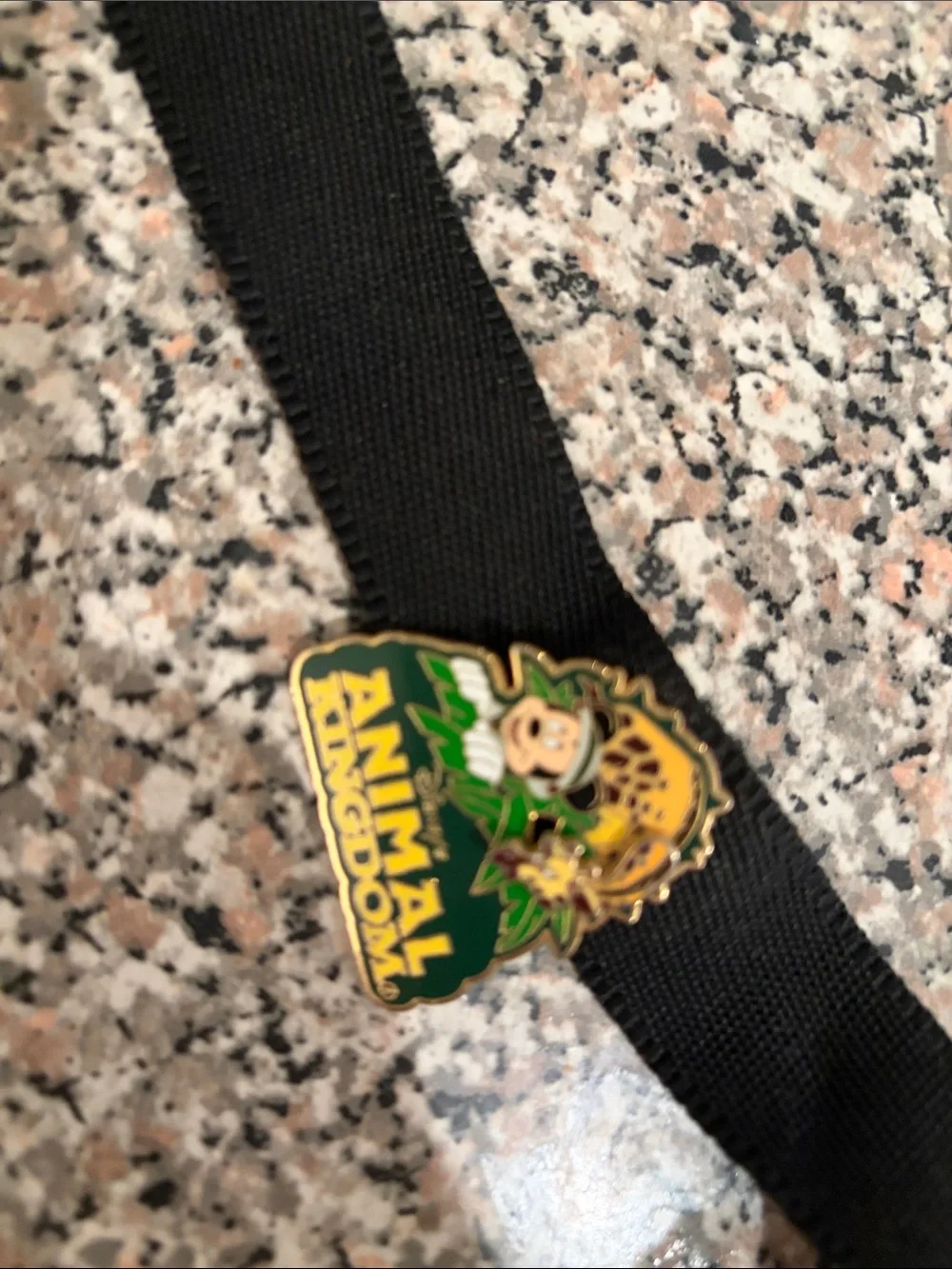 2002 WDW Disney Black Lanyard with Collectable Character Pins